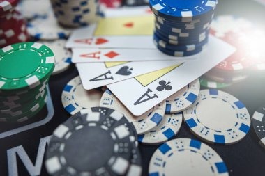 Bet placement screen with chip denominations